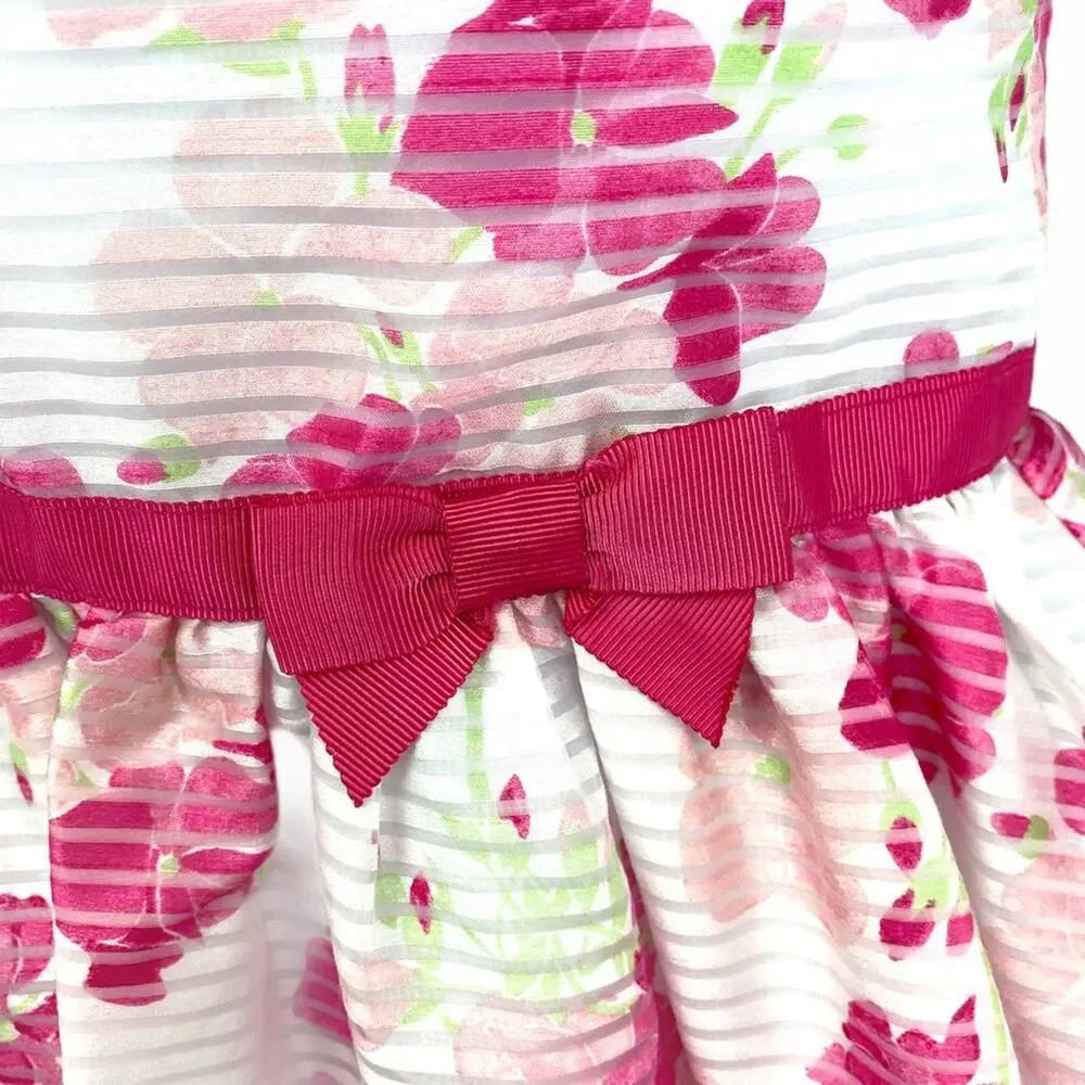Gymboree Pink & White Floral Tank Dress Size 6